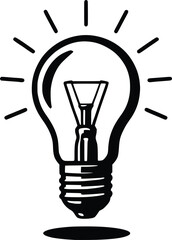 hand drawn vector illustration of a light bulb