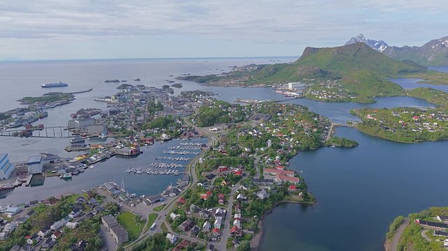 Scenic view  near Svolv&aelig;r in the lofoten islands, Norway