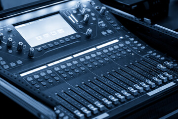 Professional Audio Mixing Console in a Studio Environment