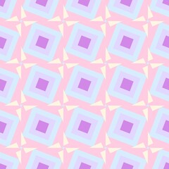 seamless pattern with pink squares. A whimsical, seamless geometric pattern with a retro feel. 