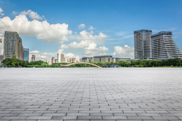 Modern Urban Landscape with Sky, Buildings, and Open Space