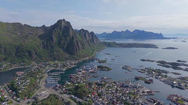 Scenic view  near Svolv&aelig;r in the lofoten islands, Norway