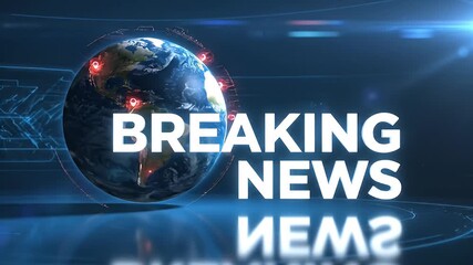 Breaking news digital graphic - Powered by Adobe