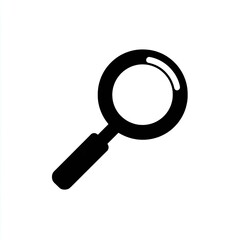 Solid black magnifying glass icon