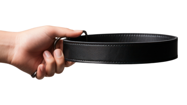 PNG Holding strap belt hand.