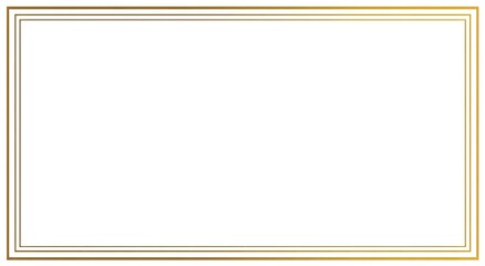 Rectangular frame with double gold border