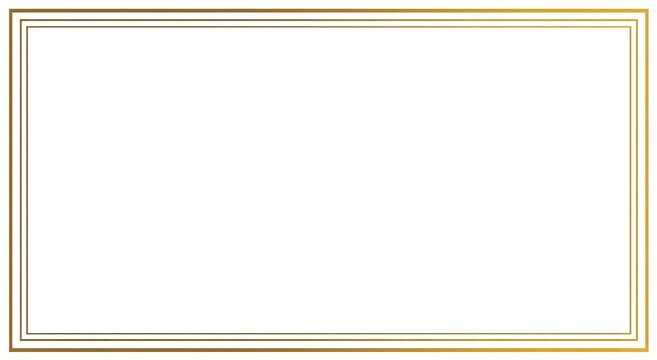 Rectangular frame with double gold border