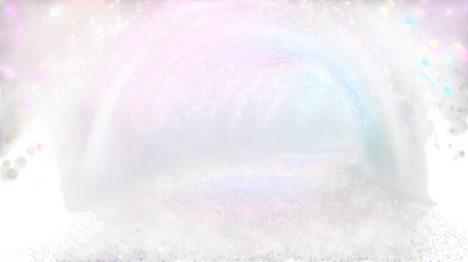 Magical portal with sparkling light, isolated on transparent background