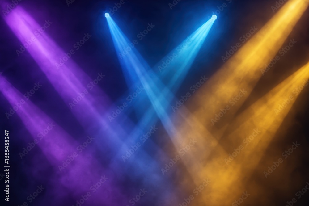 Aufkleber dynamic concert stage lighting with colorful spotlights creating atmospheric performance backdrop