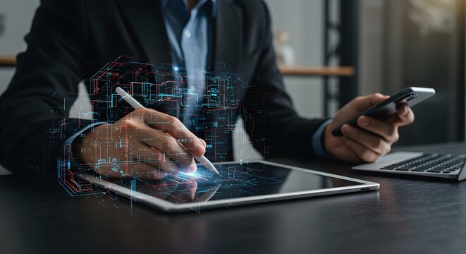 Digital Technology and Business Innovation on Tablet