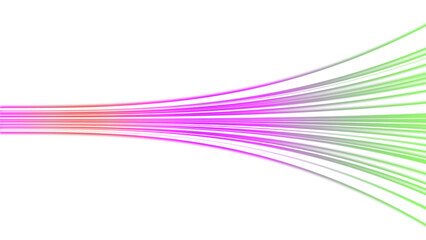 Gradient light streaks in pink and green tones with transparent background
