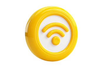 Stay connected with this vibrant wireless internet symbol