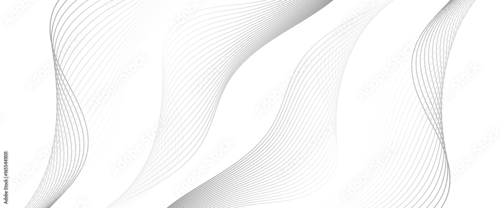 Aufkleber vector abstract grey background with glowing curved lines and modern wave design