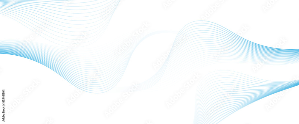 Poster vector abstract blue background with glowing curved lines and modern wave design