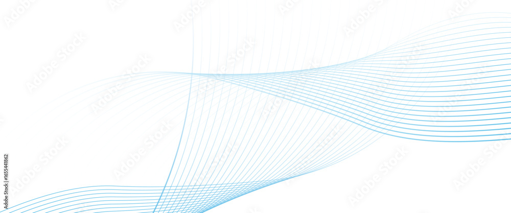 Poster vector abstract blue background with glowing curved lines and modern wave design