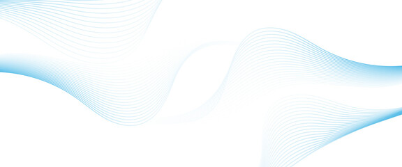 Vector abstract blue background with glowing curved lines and modern wave design 