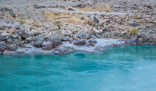 Beautiful view of indus river in Skardu Pakistan