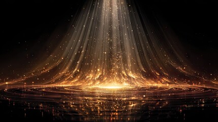 Golden Light Emission from Above