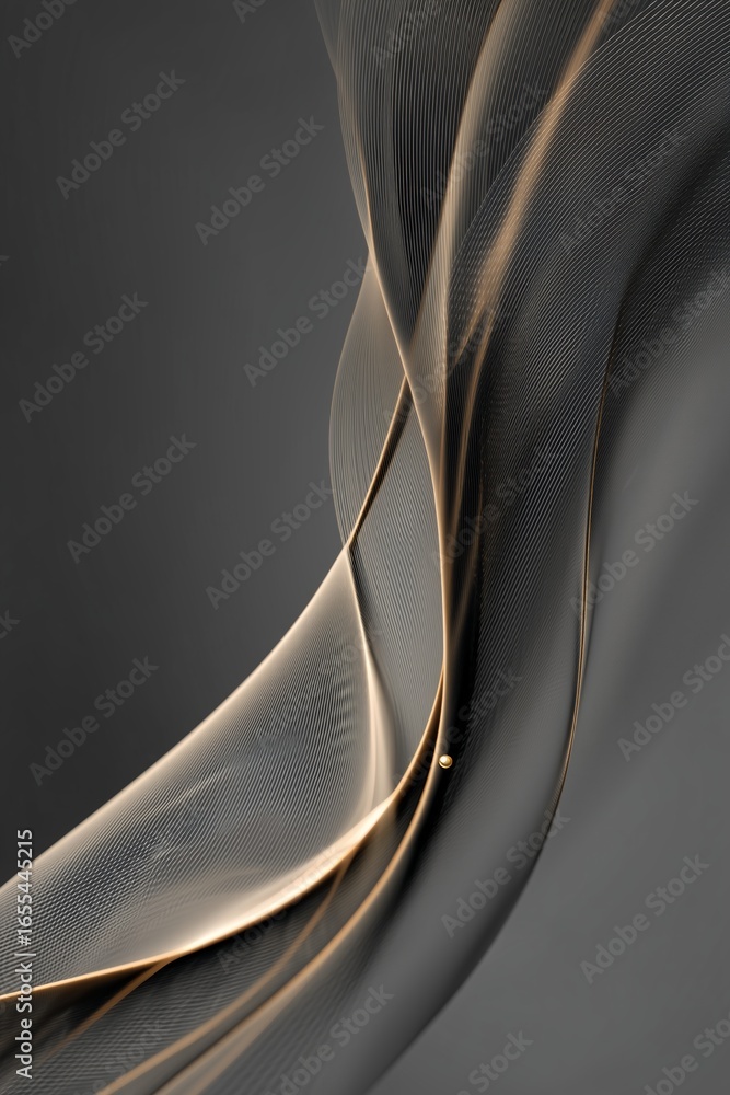 Aufkleber abstract elegance: an abstract composition of flowing lines and subtle forms, rendered in soft, ethe
