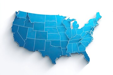 3D map of the USA