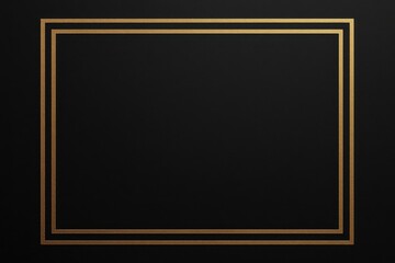 Elegant double-line golden frame border with luxury metallic finish for premium artwork and certificate presentation