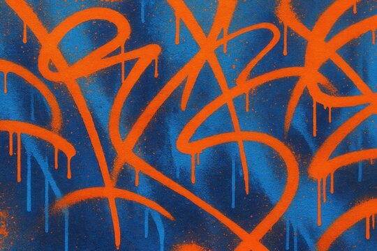 Electric neon graffiti texture with dripping paint effect for urban sports branding
