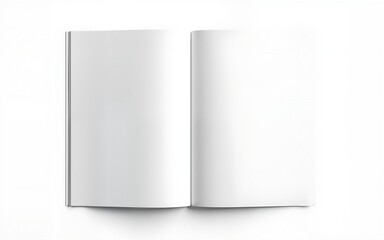 White blank A4 magazine Mockup isolated on white 3D rendering. High quality