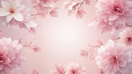 Delicate pink petal floral pattern with subtle texture and gentle hues on a crisp white background