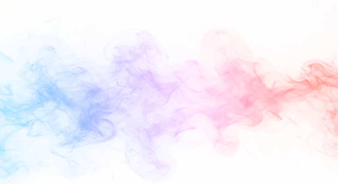Abstract Colorful Smoke Swirls with Gradient Hues and Soft Textures.