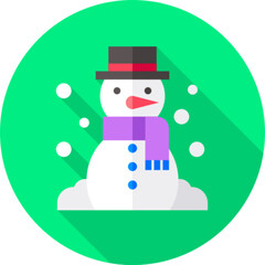 Snowman Winter Icon