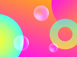 abstract bubbles gradient trendy background