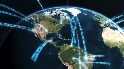 Global network connections earth - Powered by Adobe