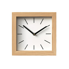Modern minimalist black and white clock on white wall