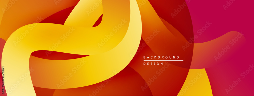 Poster abstract fluid shapes, vibrant orange, red hues. modern design, smooth gradients create dynamic comp