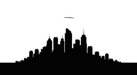sleek cityscape silhouette perfect for modern designs urban projects and minimalist presentations