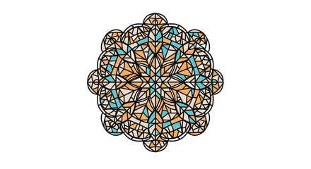 elegant teal and orange mandala design perfect for yoga meditation spiritual branding or decorative projects seeking a serene and intricate visual element