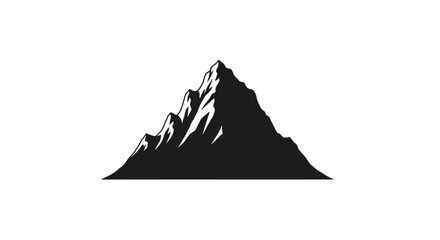 bold monochrome mountain peak silhouette perfect for branding adventure logos and outdoor designs seeking a powerful minimalist visual