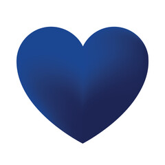 Deep Blue Heart Symbol for Love and Affection