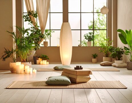 Workspace with a meditative atmosphere