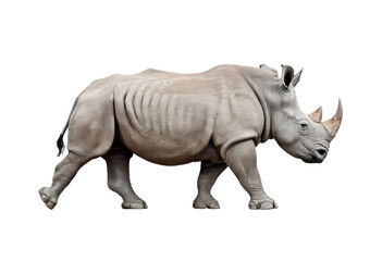 Fototapeta premium rhino isolated on white background, full length