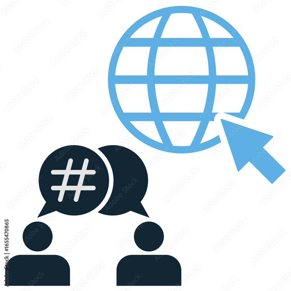 Poster internet topics icon vector for global connectivity, web services, and online communication. this co
