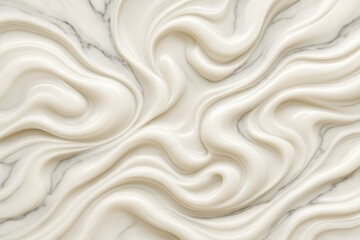 Fototapeta premium Fluid art masterpiece with flowing white marble texture creating abstract waves and organic patterns in monochromatic design