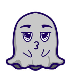 Sticker Kawaii Halloween Event - Cute Ghost Character with Expressions