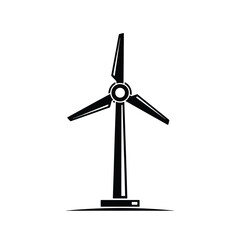 Illustration of a wind turbine, a renewable energy source for electricity generation.
