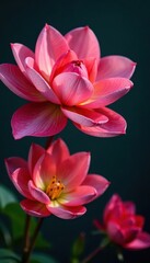 Fototapeta premium Velvet petals, rich hues, trendy wildflowers bloom luxuriantly , summer, trendy