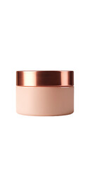 Rose-gold cosmetic jar, cream inside