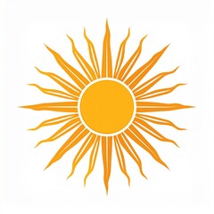 Radiant yellow sunburst design with intricate rays, radiating warmth and energy.
