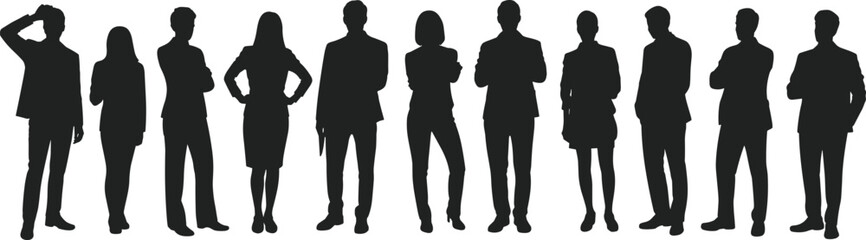 Business people standing together in formal attire, diverse team, professional group, corporate environment, teamwork, leadership, collaboration, office staff, confident pose, business success