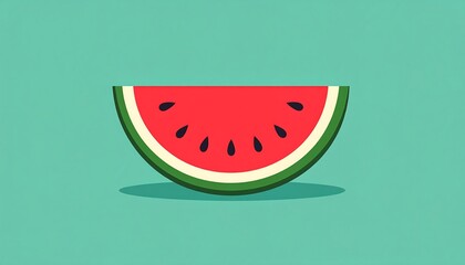 Watermelon Slice with Summer Fruit Icon. (2)