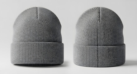 Minimalist Grey Beanie Mockup